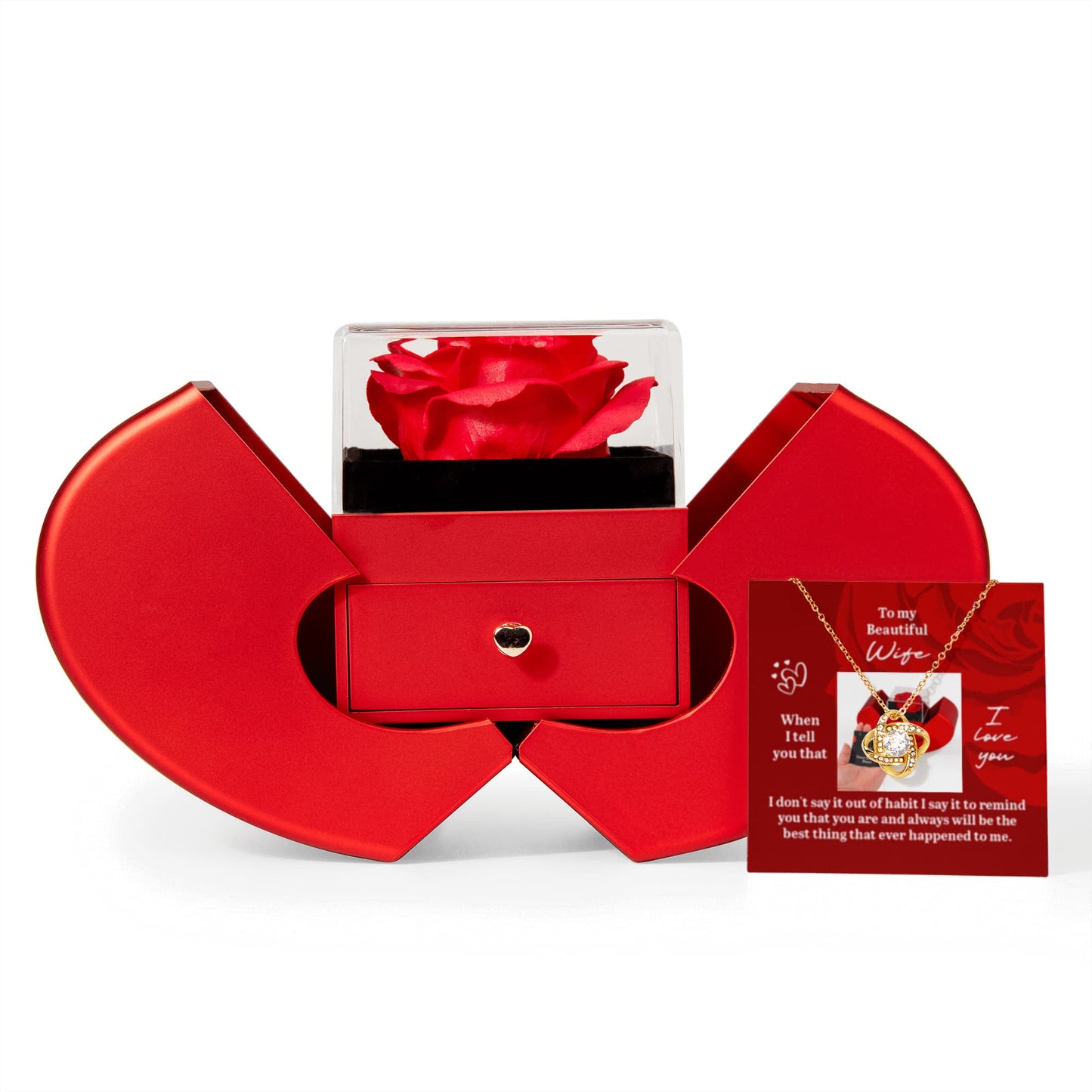 Love Knot Necklace with Red box
