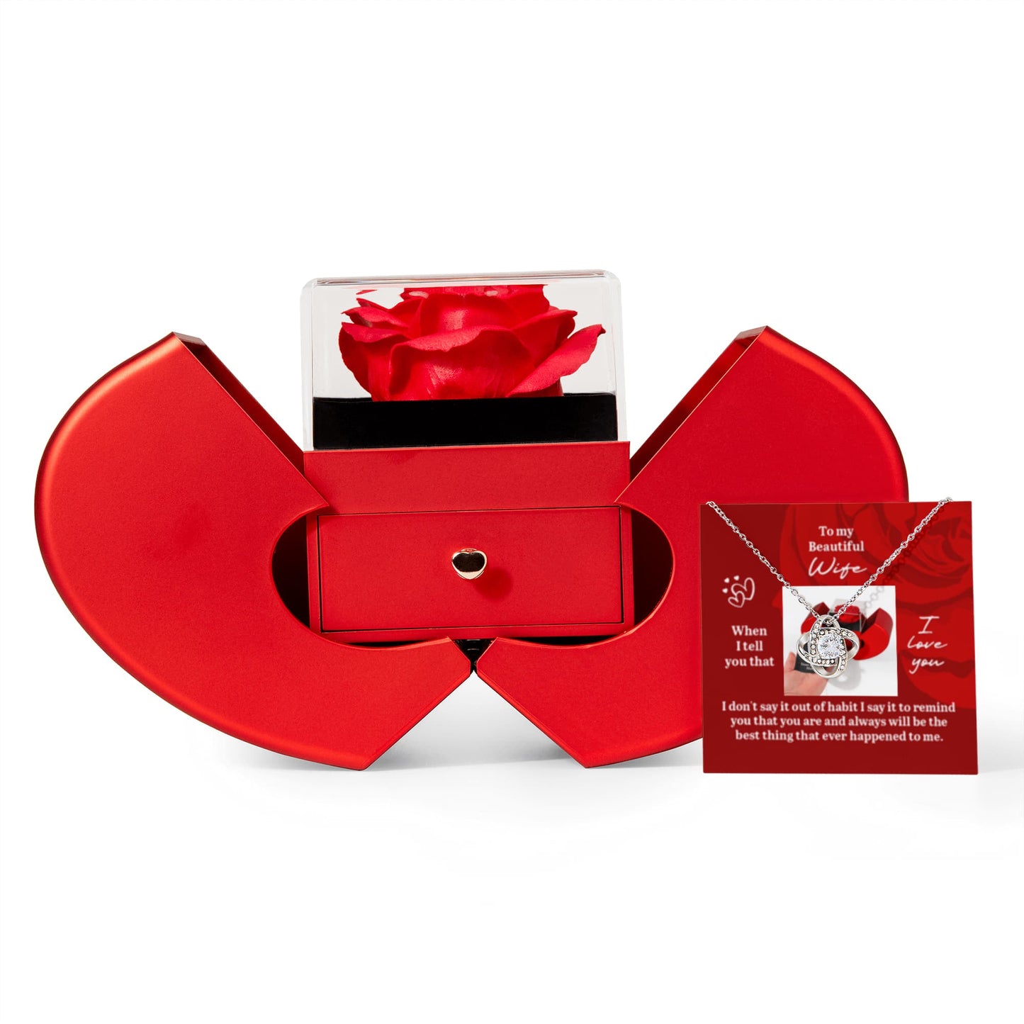 Love Knot Necklace with Red box