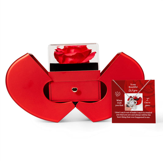 Love Knot Necklace with Red box