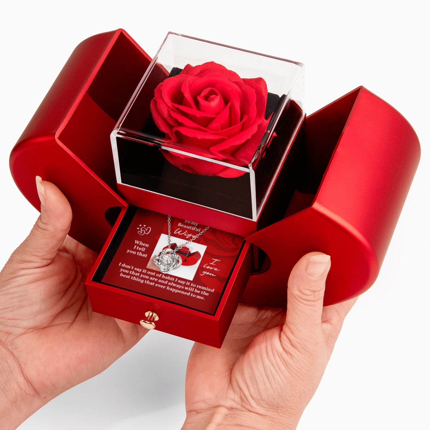 Love Knot Necklace with Red box